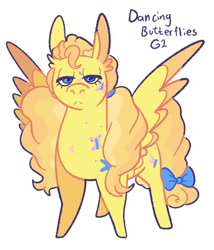 Size: 1024x1195 | Tagged: safe, artist:babypaste, artist:goatpaste, imported from derpibooru, dancing butterflies, pegasus, pony, g1, g1 to g4, g4, generation leap, simple background, solo, white background