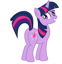 Size: 945x977 | Tagged: safe, artist:gmaplay, imported from derpibooru, twilight sparkle, pony, unicorn, butt, female, grin, looking back, mare, plot, raised tail, simple background, smiling, solo, tail, transparent background, twibutt, unicorn twilight