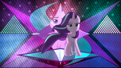 Size: 3840x2160 | Tagged: safe, artist:frownfactory, artist:laszlvfx, edit, imported from derpibooru, starlight glimmer, pony, high res, solo, wallpaper, wallpaper edit