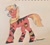 Size: 432x392 | Tagged: safe, artist:pinkiexneomorph277, imported from derpibooru, oc, oc only, oc:blight apple charm, hybrid, pony, zony, female, interspecies offspring, mare, offspring, parent:big macintosh, parent:zecora, parents:macora, solo, traditional art