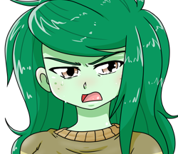 Size: 740x640 | Tagged: safe, artist:batipin, imported from derpibooru, wallflower blush, equestria girls, angry, crying, female, looking at you, simple background, solo, transparent background