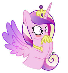 Size: 1642x1762 | Tagged: safe, artist:banquo0, imported from derpibooru, princess cadance, alicorn, pony, blushing, bust, crown, embarrassed, jewelry, regalia, simple background, solo, transparent background