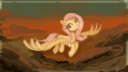 Size: 3840x2160 | Tagged: safe, artist:108fiona8fay, imported from derpibooru, fluttershy, pegasus, pony, high res, solo