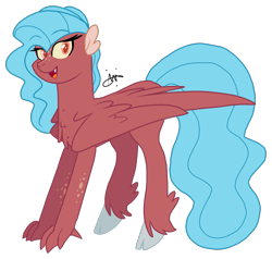 Size: 1221x1161 | Tagged: safe, artist:gallantserver, imported from derpibooru, oc, oc only, oc:turitella, hybrid, female, offspring, parent:garble, parent:princess skystar, simple background, solo, transparent background