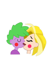 Size: 2448x3264 | Tagged: safe, imported from derpibooru, spike, human, equestria girls, blushing, crossover, dc superhero girls, high res, humanized, kara danvers, karaspike, love, spikelove, spikexsupergirl, supergirl