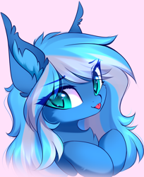 Size: 2576x3162 | Tagged: safe, artist:airiniblock, imported from derpibooru, oc, oc only, oc:vivid tone, bat pony, pony, ear tufts, high res, rcf community, solo, tongue out
