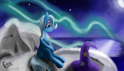 Size: 4269x2439 | Tagged: safe, artist:vinca, imported from derpibooru, trixie, pony, female, mare, missing horn, solo