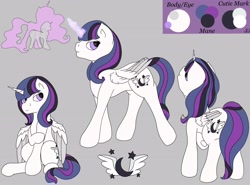 Size: 3762x2788 | Tagged: safe, artist:snow quill, imported from derpibooru, oc, alicorn, alicorn oc, cutie mark, height scale, high res, horn, reference sheet, request, wings
