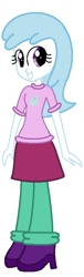 Size: 266x870 | Tagged: safe, artist:dashieguy65, imported from derpibooru, cotton cloudy, human, equestria girls, clothes, cloud, cutie mark, cutie mark on clothes, equestria girls-ified, female, grin, humanized, leggings, shirt, shoes, simple background, skirt, smiling, t-shirt, white background