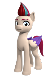 Size: 2500x3500 | Tagged: source needed, safe, artist:argos90, imported from derpibooru, zipp storm, pegasus, pony, 3d, alternate color palette, female, g5, high res, looking at you, mare, simple background, smiling, solo, transparent background