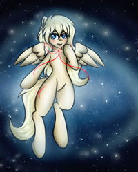 Size: 1280x1600 | Tagged: safe, artist:friskyfrisks, artist:ms-xana, imported from derpibooru, oc, oc only, oc:xana, pegasus, semi-anthro, female, looking at you, mare, solo, space
