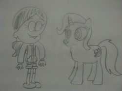 Size: 1600x1200 | Tagged: safe, artist:patricksiegler1999, imported from derpibooru, trixie, pencil drawing, ronnie anne santiago, sketch, the loud house, traditional art