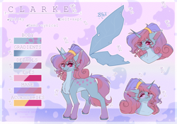 Size: 3580x2512 | Tagged: safe, artist:honeybbear, imported from derpibooru, oc, oc only, oc:clarke, pony, high res, reference sheet, solo