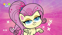 Size: 1024x576 | Tagged: safe, imported from derpibooru, screencap, fluttershy, pegasus, pony, my little pony: pony life, what goes updo, spoiler:pony life s02e17, adorasexy, alternate hairstyle, beautiful, beautisexy, bedroom eyes, cute, female, g4.5, mare, pony life, ponytail, seductive look, sexy, shyabetes