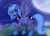 Size: 2800x2000 | Tagged: safe, artist:ponyjhooves, imported from derpibooru, princess luna, alicorn, pony, crying, floppy ears, high res, implied princess celestia, moon, night, one hoof raised, raised hoof, s1 luna, sad, shooting star, solo, talking