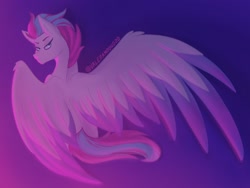 Size: 2048x1536 | Tagged: safe, artist:lunathemoongod, imported from derpibooru, zipp storm, pegasus, pony, colored wings, female, g5, gradient wings, light, mare, simple background, solo, wings