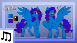 Size: 1280x712 | Tagged: safe, artist:cosmalumi, artist:its-gloomy, imported from derpibooru, oc, oc only, oc:high note, pegasus, pony, female, mare, reference sheet, simple background, singing, solo, transparent background