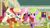 Size: 8000x4500 | Tagged: safe, artist:thatusualguy06, imported from derpibooru, blossomforth, cheerilee, daisy, flower wishes, helia, lily, lily valley, roseluck, earth pony, pegasus, pony, absurd resolution, break-fasting at ponyville, daffodil and daisy sandwich, drink, female, flower, flower trio, flower vase, food, group, herbivore, juice, juice box, lidded eyes, looking at you, mare, sandwich, show accurate, vector, wingless