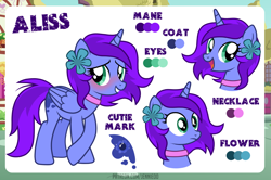 Size: 1200x798 | Tagged: safe, artist:jennieoo, imported from derpibooru, oc, oc only, oc:aliss, alicorn, pony, alicorn oc, happy, horn, reference, reference sheet, sheet, shocked, show accurate, smiling, solo, vector, wings