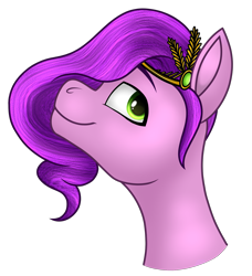 Size: 1547x1697 | Tagged: safe, artist:dancingkinfiend, imported from derpibooru, pipp petals, pony, adorapipp, bust, cute, female, g5, green eyes, looking at you, mare, portrait, simple background, smiling, solo, transparent background