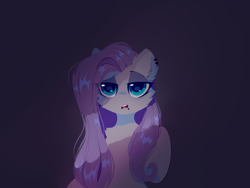 Size: 2000x1500 | Tagged: safe, artist:mirtash, imported from derpibooru, maud pie, earth pony, pony, alternate hairstyle, alternate universe, looking at you, purple background, simple background, solo