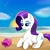 Size: 1920x1920 | Tagged: safe, artist:joaojohndraws, artist:joaothejohn, imported from derpibooru, rarity, pony, unicorn, beach, cloud, cute, female, lying down, mare, ocean, prone, raribetes, seashell, shell, smiling, solo, sun