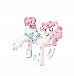Size: 1987x2048 | Tagged: source needed, safe, artist:cynfularts, imported from derpibooru, oc, oc only, earth pony, pony, commission, diaper, diaper fetish, fetish, non-baby in diaper, open mouth, simple background, smiling, solo, transexual, white background