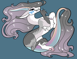 Size: 3000x2300 | Tagged: safe, artist:loryska, imported from derpibooru, oc, draconequus, hybrid, female, high res, interspecies offspring, offspring, parent:discord, parent:rarity, parents:raricord, simple background, solo