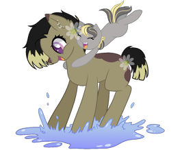 Size: 1068x936 | Tagged: safe, artist:katelynleeann42, imported from derpibooru, oc, oc only, earth pony, female, filly, mare, puddle, simple background, transparent background