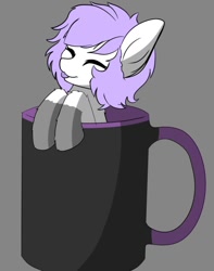 Size: 554x704 | Tagged: safe, artist:alistair504, imported from derpibooru, oc, oc only, oc:silvi francele, pony, cup, cup of pony, cute, eyes closed, fluffy, micro, tongue out