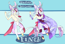 Size: 2500x1700 | Tagged: safe, artist:lavvythejackalope, imported from derpibooru, oc, oc only, anthro, unguligrade anthro, unicorn, abstract background, clothes, duo, horn, male, unicorn oc