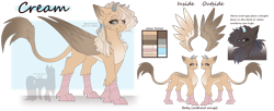 Size: 1280x522 | Tagged: safe, artist:blizzard-queen, imported from derpibooru, oc, oc only, oc:cream, hippogriff, female, solo