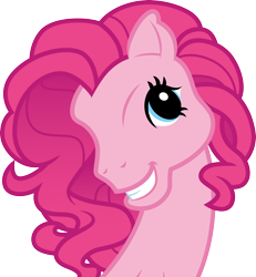 Size: 3000x3251 | Tagged: safe, artist:cloudy glow, artist:cloudyglow, imported from derpibooru, pinkie pie, pony, too many pinkie pies, .ai available, betcha can't make a face crazier than this, g3, g3 faic, g3 to g4, generation leap, high res, pinkie blind, pinkie's silly face, solo, vector