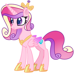 Size: 1024x1024 | Tagged: safe, artist:emeraldblast63, imported from derpibooru, princess cadance, alicorn, pony, my little pony: pony life, what goes updo, spoiler:pony life s02e17, female, g4, g4.5, g4.5 to g4, pony life, redesign, simple background, solo, transparent background, vector