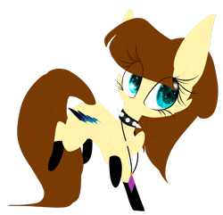 Size: 2492x2406 | Tagged: safe, artist:mediasmile666, imported from derpibooru, oc, oc only, pegasus, pony, choker, coat markings, female, high res, jewelry, mare, pendant, simple background, socks (coat markings), solo, spiked choker, starry eyes, starry wings, transparent background, wingding eyes, wings