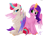 Size: 2028x1567 | Tagged: safe, artist:opalacorn, imported from derpibooru, pipp petals, zipp storm, pegasus, pony, adorapipp, adorazipp, colored wings, cute, duo, female, g5, hoof fluff, mare, multicolored wings, royal sisters (g5), siblings, signature, simple background, sisters, smiling, spread wings, unshorn fetlocks, white background, wings