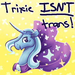 Size: 500x500 | Tagged: safe, anonymous artist, imported from derpibooru, trixie, pony, unicorn, adventure in the comments, cape, cis, clothes, comments locked down, female, lowres, mare, png, trixie's cape, user meltdown in the comments
