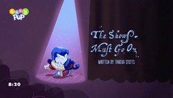 Size: 1024x576 | Tagged: safe, imported from derpibooru, screencap, rarity, pony, my little pony: pony life, spoiler:pony life s02e22, the shows must go on, title card