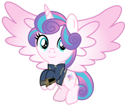 Size: 1024x865 | Tagged: safe, artist:ponygamer2020, imported from derpibooru, princess flurry heart, alicorn, pony, fallout equestria, absurd resolution, clothes, cutie mark, fallout, female, filly, filly flurry heart, jumpsuit, older, older flurry heart, pipboy, simple background, smiling, solo, transparent background, vault suit, vector