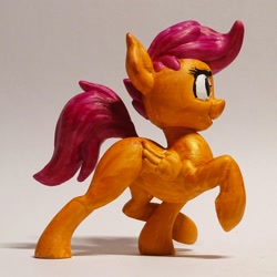 Size: 1280x1280 | Tagged: safe, artist:pessimizer, imported from derpibooru, scootaloo, pegasus, pony, 3d print, female, figurine, filly, irl, photo, solo, walking