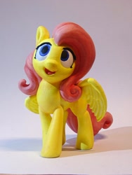 Size: 1258x1677 | Tagged: safe, artist:pessimizer, imported from derpibooru, fluttershy, pegasus, pony, 3d print, figurine, irl, photo, smiling, solo, spread wings, wings