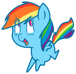 Size: 565x550 | Tagged: safe, artist:mayaliicious, imported from derpibooru, rainbow dash, pegasus, pony, chibi, cute, dashabetes, missing cutie mark, simple background, solo, transparent background
