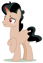 Size: 1052x1560 | Tagged: safe, artist:princess-kitsune-tsu, artist:venomous-cookietwt, imported from derpibooru, oc, oc only, pony, unicorn, base used, male, offspring, parent:cozy glow, parent:king sombra, simple background, solo, stallion, transparent background