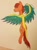Size: 2750x3667 | Tagged: safe, artist:agdapl, imported from derpibooru, pegasus, pony, flying, high res, looking back, male, ponified, scout, signature, stallion, team fortress 2, traditional art, two toned wings, wings
