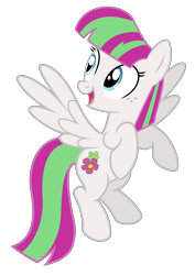 Size: 4600x6500 | Tagged: safe, artist:mundschenk85, imported from derpibooru, blossomforth, pegasus, pony, absurd resolution, female, flying, mare, show accurate, simple background, solo, transparent background, vector