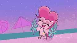 Size: 1920x1080 | Tagged: safe, imported from derpibooru, screencap, pinkie pie, earth pony, pony, my little pony: pony life, the best of the worst, spoiler:pony life s01e02, 1080p, bipedal, cheering, cheerleader, cute, diapinkes, eyes closed, female, g4.5, open mouth, pom pom, pony life, solo