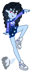 Size: 1096x2222 | Tagged: safe, artist:skyfallfrost, imported from derpibooru, oc, oc only, oc:skyfall frost, equestria girls, clothes, female, shirt, simple background, skirt, solo, transparent background