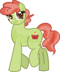 Size: 654x787 | Tagged: safe, artist:otakuchicky1, imported from derpibooru, oc, oc only, oc:carrot muffin, earth pony, pony, base used, female, mare, offspring, parent:carrot cake, parent:cup cake, parents:carrot cup, simple background, solo, transparent background, watermark