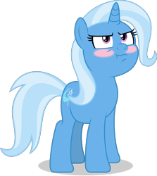 Size: 8054x9024 | Tagged: safe, artist:thatusualguy06, imported from derpibooru, trixie, pony, unicorn, .svg available, :t, absurd resolution, blushing, cute, diatrixes, faic, female, looking up, mare, scrunchy face, show accurate, simple background, solo, transparent background, trixie is not amused, tsundere, tsunderixie, unamused, vector