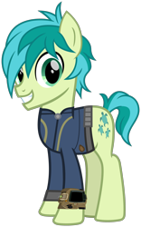 Size: 2000x3200 | Tagged: safe, artist:cheezedoodle96, artist:ponygamer2020, edit, imported from derpibooru, sandbar, earth pony, pony, fallout equestria, school daze, absurd resolution, clothes, cute, fallout, happy, high res, jumpsuit, looking at you, male, pipboy, sandabetes, simple background, smiling, smiling at you, solo, teenager, transparent background, vault suit, vector